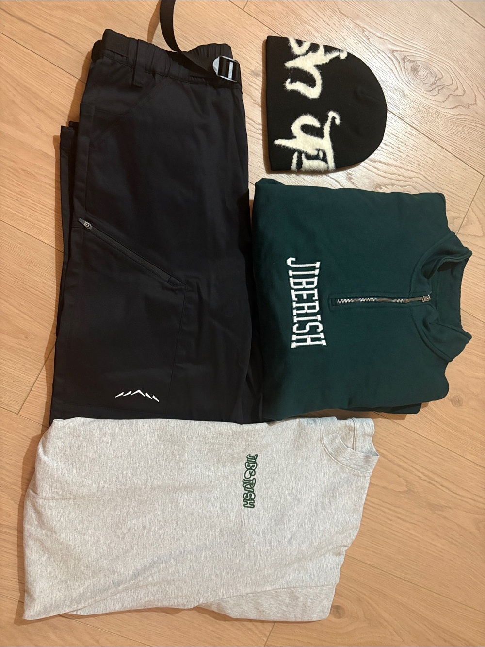 Preppy Alpine Resort Bundle | Jiberish Quarter-Zip, Tee, Snow Pants & Beanie (L)